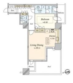 シティタワー高輪 4階 間取り図
