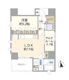 リビオレゾン大手町 202 間取り図