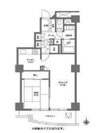 文京グリーンコートビュータワー本駒込 B1906 間取り図