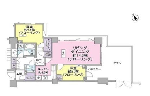 ミッドガーデン赤坂氷川 1階 間取り図