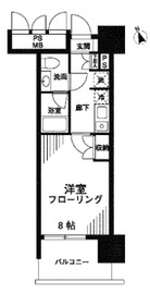 フォンテーヌ芝浦 908 間取り図