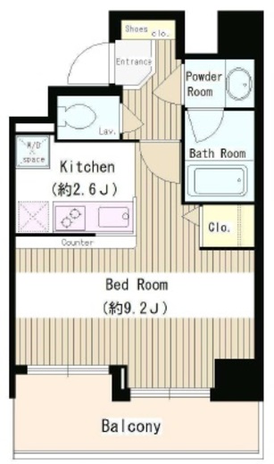 バンブー岩本町 203 間取り図
