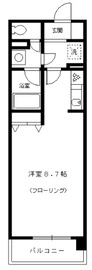 カナーリス月島 704 間取り図