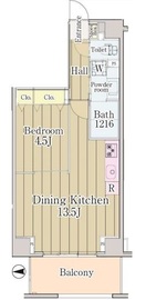 グランクリュ新宿御苑 202 間取り図