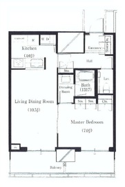 赤坂タワーレジデンス トップオブザヒル 13階 間取り図