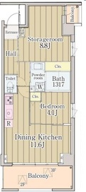 グランクリュ新宿御苑 303 間取り図