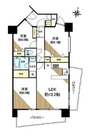 ライオンズステージ麻布 7階 間取り図