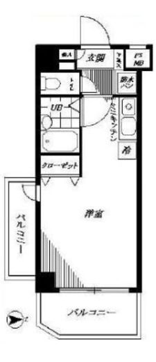 エスコート麻布十番 5階 間取り図