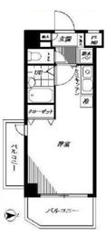 エスコート麻布十番 5階 間取り図