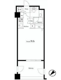 カスタリア水天宮 702 間取り図