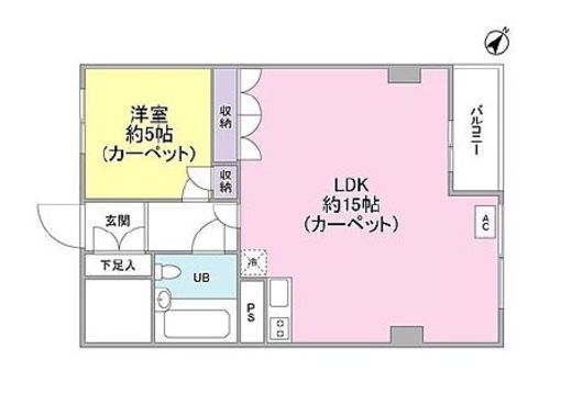 シャトー東洋南青山 5階 間取り図