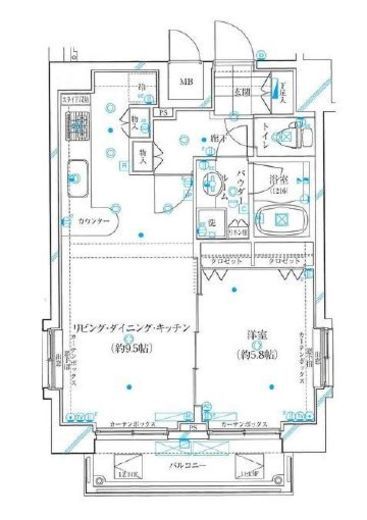 ガリシア浜松町 13階 間取り図