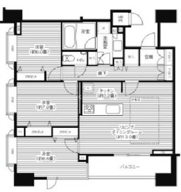 HF白金高輪レジデンス 1004 間取り図