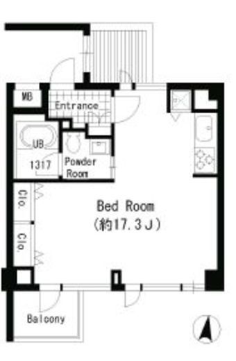 JMFレジデンス世田谷三宿 509 間取り図