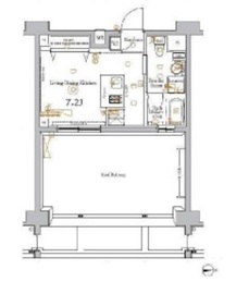 デュアルタップ大崎 8階 間取り図