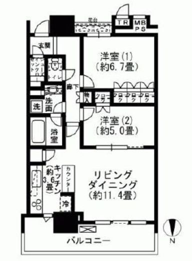 THE TOYOSU TOWER 4階 間取り図
