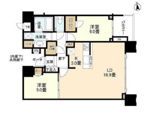 ドゥ・トゥール 13階 間取り図