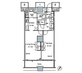 ザ・東京タワーズ ミッドタワー 4階 間取り図