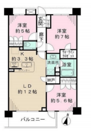 ベリスタ四谷大京町 5階 間取り図