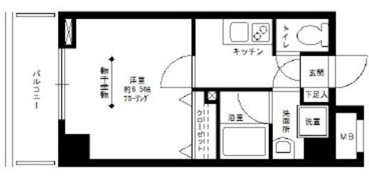プライムアーバン白山 801 間取り図