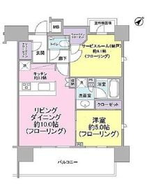 アトラス蔵前 6階 間取り図