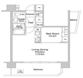 コンフォリア南砂町 1704 間取り図