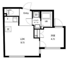 オーキッドレジデンス代々木 WEST 303 間取り図