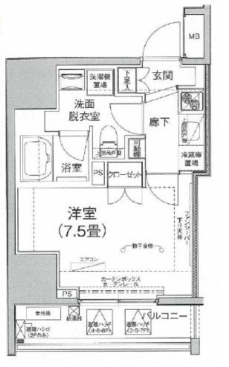 アイルイムーブル日本橋 6階 間取り図