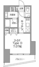 リバーテラス月島 203 間取り図