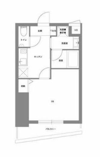 リバーテラス月島 304 間取り図