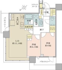 ブリリアタワーズ目黒 13階 間取り図