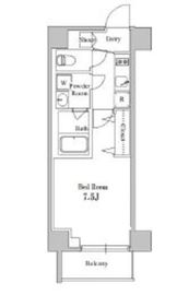 オーキッドレジデンス上野稲荷町Ⅱ 401 間取り図