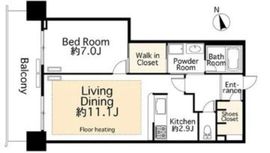 アートヴィレッジ大崎ビュータワー 2111 間取り図