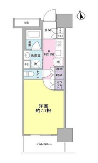スタイリオ品川中延 407 間取り図