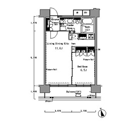 パークアクシス渋谷桜丘サウス 303 間取り図