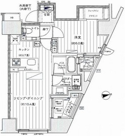 シティハウス市谷薬王寺 13階 間取り図