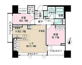 ザ・パークハウス三番町テラス 8階 間取り図