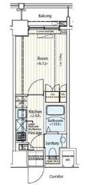 ドゥーエ新富町 204 間取り図