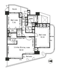 パークアクシス四谷ステージ 1606 間取り図