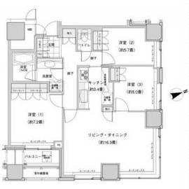 ウエストパークタワー池袋 2909 間取り図