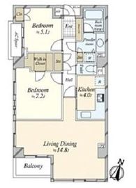 サンクタス元麻布 2階 間取り図