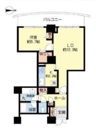 ザ・ガーデンタワーズ サンセットタワー 8階 間取り図