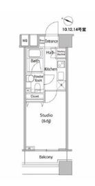 ファーストリアルタワー新宿 514 間取り図