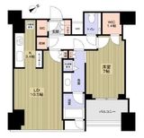 シティタワー麻布十番 17階 間取り図