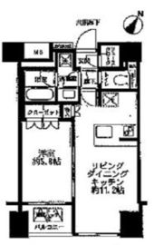 リビオ日本橋浜町パークフィール 4階 間取り図