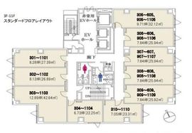 クロスオフィス内幸町 1003 間取り図