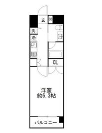 カルディア西馬込 206 間取り図