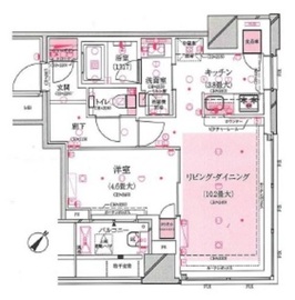 クロスエアタワー 13階 間取り図