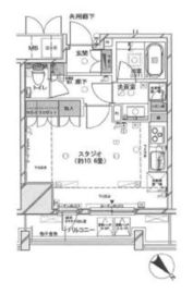 レフィール築地レジデンス 6階 間取り図