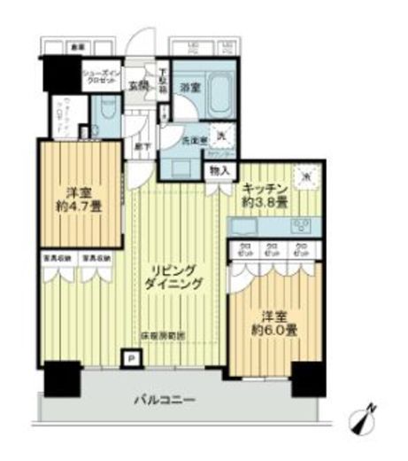 アルファグランデ千桜タワー 14階 間取り図